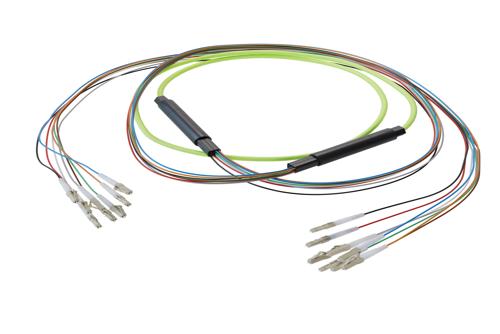 8-Fiber LC UPC to LC UPC, OM5 Multimode Distribution Cable, 5.6mm Riser ...