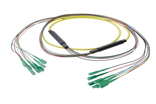 8-Fiber SC APC to SC APC, OS2 Single Mode Distribution Cable, 5.6mm ...