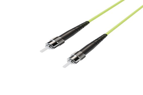 Fiber Optic Patch Cable, Simplex ST UPC to ST UPC, MM OM5, 2.0mm Plenum, Lime Green