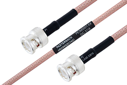 MIL-DTL-17 BNC Male to BNC Male Cable Using M17/60-RG142 Coax