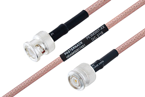 MIL-DTL-17 BNC Male to TNC Male Cable Using M17/60-RG142 Coax