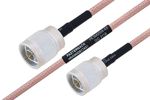MIL-DTL-17 N Male to N Male Cable Using M17/60-RG142 Coax