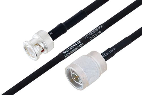 MIL-DTL-17 BNC Male to N Male Cable Using M17/84-RG223 Coax