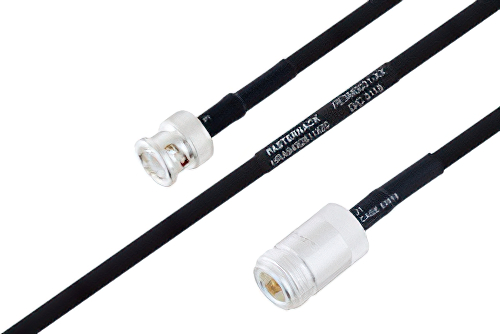 MIL-DTL-17 BNC Male to N Female Cable Using M17/84-RG223 Coax
