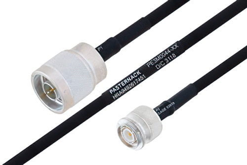 MIL-DTL-17 N Male to TNC Male Cable 200 cm Length Using M17/84-RG223 Coax