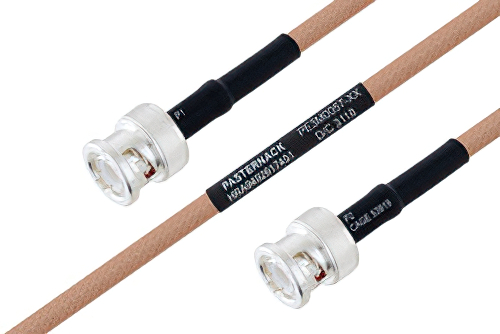 MIL-DTL-17 BNC Male to BNC Male Cable Using M17/128-RG400 Coax