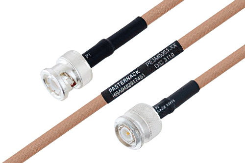 MIL-DTL-17 BNC Male to TNC Male Cable Using M17/128-RG400 Coax