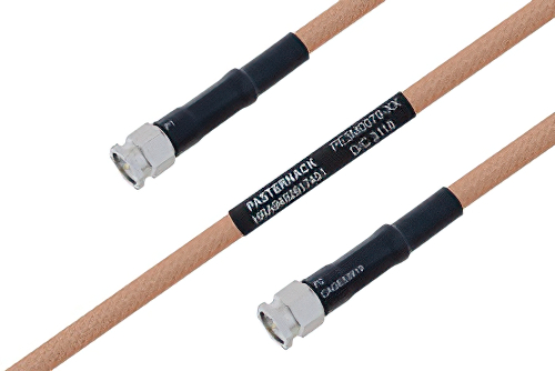 MIL-DTL-17 SMA Male to SMA Male Cable Using M17/128-RG400 Coax