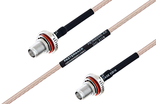 MIL-DTL-17 SMA Female Bulkhead to SMA Female Bulkhead Cable Using M17/113-RG316 Coax