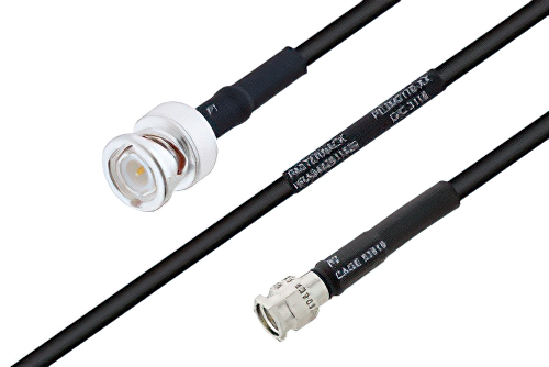 MIL-DTL-17 BNC Male to SMA Male Cable Using M17/28-RG58 Coax