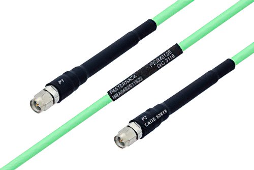 Temperature Conditioned SMA Male to SMA Male Low Loss Cable 60 Inch Length Using PE-P142LL Coax