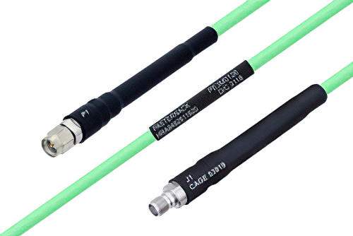 Temperature Conditioned SMA Male to SMA Female Low Loss Cable 36 Inch Length Using PE-P142LL Coax