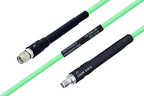 Temperature Conditioned SMA Male to SMA Female Low Loss Cable Using PE-P142LL Coax