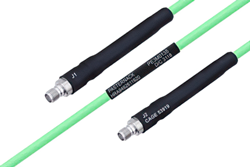 Temperature Conditioned SMA Female to SMA Female Low Loss Cable 18 Inch Length Using PE-P142LL Coax