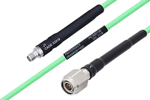 Temperature Conditioned SMA Female to TNC Male Low Loss Cable 24 Inch Length Using PE-P142LL Coax