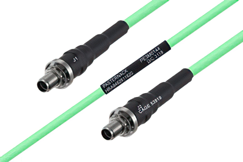 Temperature Conditioned SMA Female Bulkhead to SMA Female Bulkhead Low Loss Cable 48 Inch Length Using PE-P142LL Coax