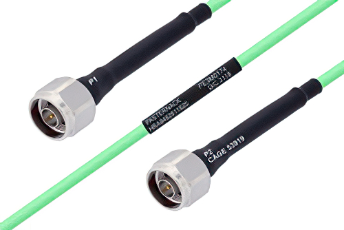 Temperature Conditioned N Male to N Male Low Loss Cable 36 Inch Length Using PE-P142LL Coax
