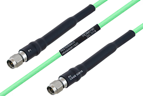 Temperature Conditioned SMA Male to SMA Male Low Loss Cable 24 Inch Length Using PE-P160LL Coax