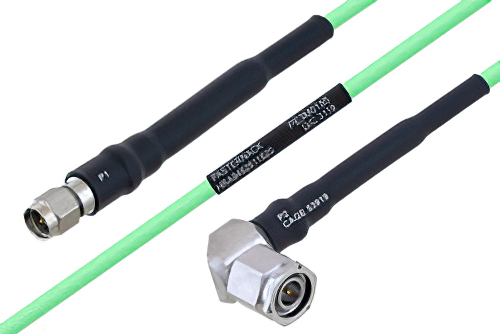 Temperature Conditioned SMA Male to TNC Male Right Angle Low Loss Cable 24 Inch Length Using PE-P160LL Coax