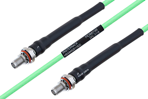 Temperature Conditioned SMA Female Bulkhead to SMA Female Bulkhead Low Loss Cable 30 Inch Length Using PE-P160LL Coax