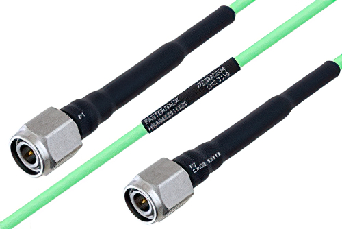 Temperature Conditioned TNC Male to TNC Male Low Loss Cable 12 Inch Length Using PE-P160LL Coax