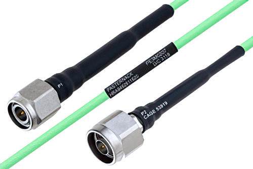 Temperature Conditioned TNC Male to N Male Low Loss Cable 12 Inch Length Using PE-P160LL Coax