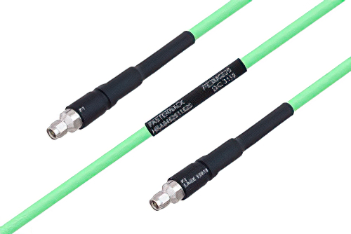 Temperature Conditioned SMA Male to SMA Male Low Loss Cable 12 Inch Length Using PE-P300LL Coax