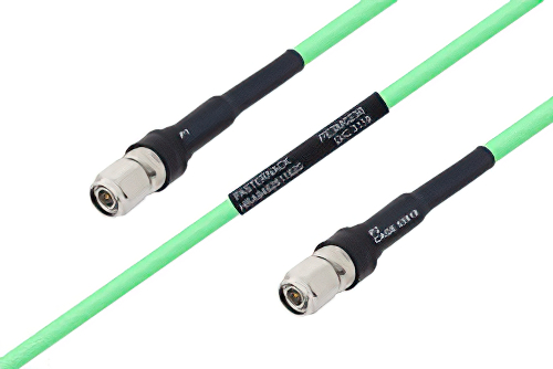 Temperature Conditioned TNC Male to TNC Male Low Loss Cable 12 Inch Length Using PE-P300LL Coax