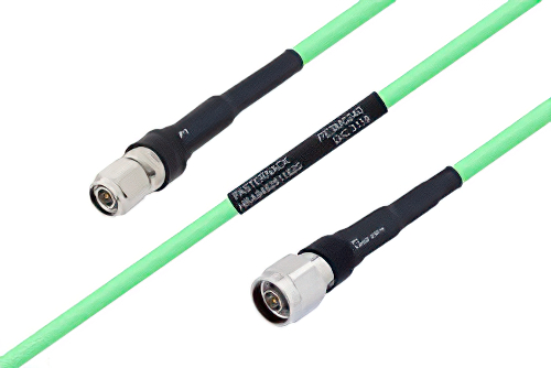 Temperature Conditioned TNC Male to N Male Low Loss Cable 300 cm Length Using PE-P300LL Coax