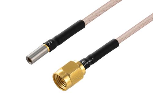 MIL Size 16 D38999 Contact Socket to SMA Male Cable Using M17/113-RG316 Coax with HeatShrink, LF Solder