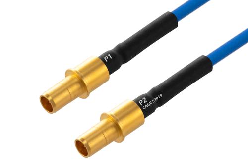 BMA Size 8 Contact Pin to BMA Size 8 Contact Pin Cable 12 Inch Length Using PE-P141 Coax with HeatShrink, LF Solder