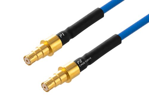 BMB Size 8 D38999 Contact Pin to BMB Size 8 D38999 Contact Pin Cable Using PE-P141 Coax with HeatShrink, LF Solder