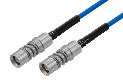BMZ Size 8 D38999 Contact Socket to BMZ Size 8 D38999 Contact Socket Cable Using PE-P086 Coax with HeatShrink, LF Solder