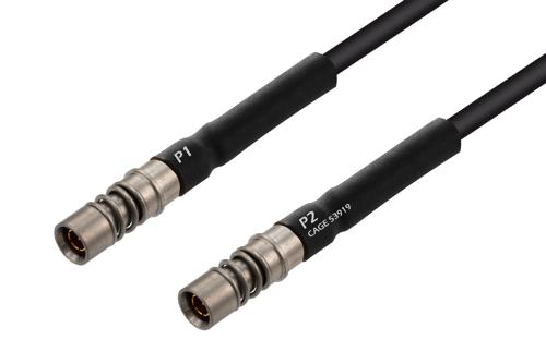 BMZ Size 8 D38999 Contact Socket to BMZ Size 8 D38999 Contact Socket Cable Using M17/119-RG174 Coax with HeatShrink, LF Solder