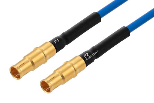 MIL Size 8 D38999 Contact Socket to MIL Size 8 D38999 Contact Socket Cable Using PE-P141 Coax with HeatShrink, LF Solder