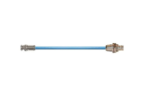 78 Ohm TRB 3-Slot Solder/Clamp Plug to 3-Lug Solder/Clamp Insulated Bulkhead Jack for PE-30-02001 Twinax (.242 O.D.) Cable