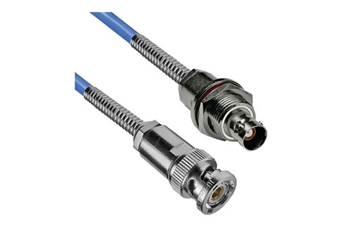 78 Ohm TRB Bend Relief 3-Slot Solder/Clamp Plug to Bend Relief 3-Lug Solder/Clamp Insulated Bulkhead Jack for PE-30-02001 Twinax Cable