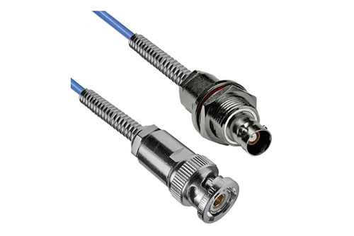 78 Ohm TRB Bend Relief 3-Slot Solder/Clamp Plug to Bend Relief 3-Lug Solder/Clamp Insulated Bulkhead Jack for PE-30-02003 Twinax Cable
