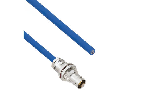Halogen Free 3-Lug TRB Non-Insulated Bulkhead Jack with Blunt Cut for 78 Ohm TWCH-78-2 Cable