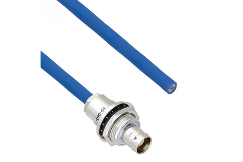 Halogen Free 3-Lug TRB Bulkhead Insulated Jack with Blunt Cut for 78 Ohm TWCH-78-2 Cable