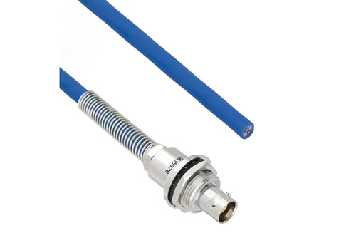 Halogen Free Bend Relief 3-Lug TRB Bulkhead Insulated Jack with Blunt Cut for 78 Ohm TWCH-78-2 Cable