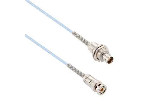 Lead Free Bend Relief 3-Slot TRB Plug to Bend Relief 3-Lug TRB Bulkhead Insulated Jack for 78 Ohm M17/176-00002 Cable