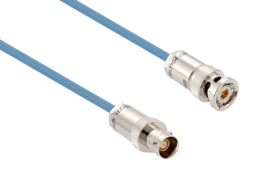 Lead Free 78 Ohm 3-Slot TRB Solder/Clamp Plug to 3-Lug TRB Solder/Clamp Jack for PE-30-02003 Twinax (.150 O.D.) Cable