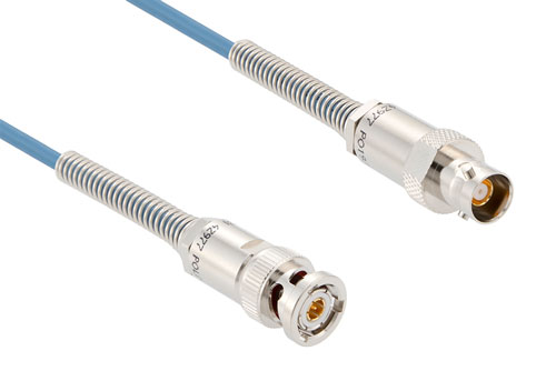 Lead Free 78 Ohm Bend Relief 3-Slot TRB Solder/Clamp Plug to Bend Relief 3-Lug TRB Solder/Clamp Jack for PE-30-02003 Twinax Cable