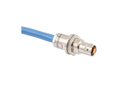 Lead Free TRB Jack Bulkhead to Blunt Cut Genderless 1553 Cable Using 78 Ohm PE-30-02001 Coax