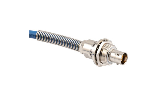 Lead Free Bend Relief 3-Lug TRB Bulkhead Insulated Jack with Blunt Cut for 78 Ohm PE-30-02001 Cable