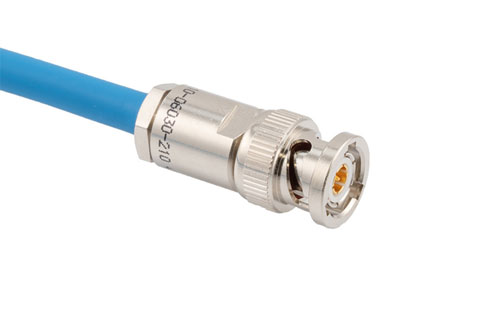 ROHS LSZH 78 Ohm TRB 3-Slot Solder/Clamp Plug with Blunt Cut for TWCH-78-2 Twinaxial MIL-STD-1553 Cable (.242" O.D.) -30C +80C