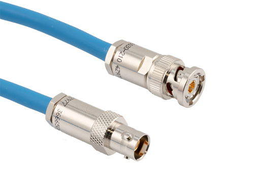 ROHS LSZH 78 Ohm TRB 3-Slot Solder/Clamp Plug to 3-Lug Solder/Clamp Jack  for TWCH-78-2 Twinax MIL-STD-1553 Cable -30C +80C
