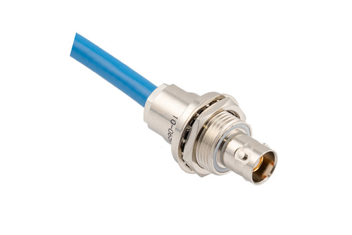 TRB 3-Lug Jack Insulated Bulkhead to Blunt Cut Genderless 1553 Cable Using 124 Ohm TWC-124-2 Coax