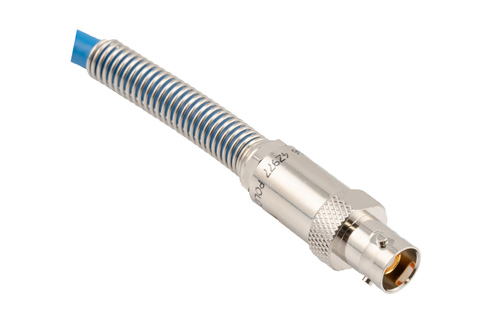 TRB 3-Lug Jack to Blunt Cut Genderless 1553 Cable Using 124 Ohm TWC-124-2 Coax Bend Relief Spring